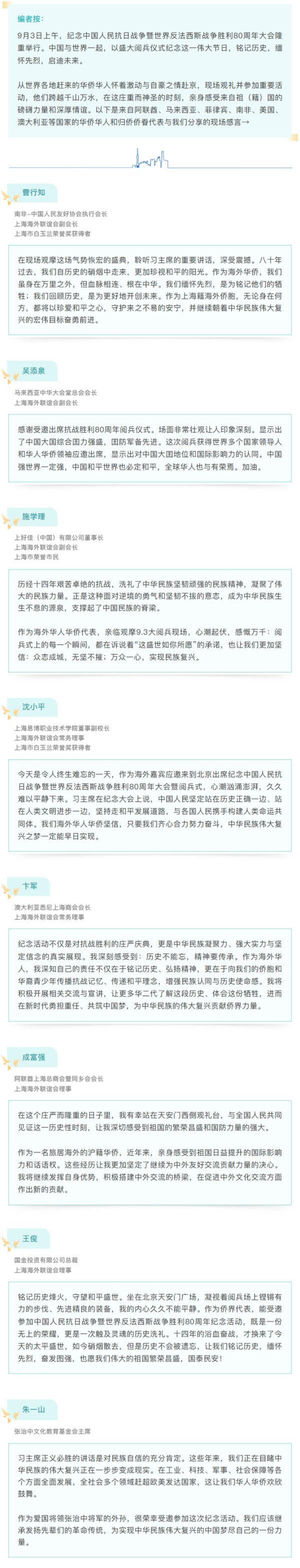 六六配资 纪念抗战胜利80周年|海外侨胞观九三阅兵, 说说心里话→